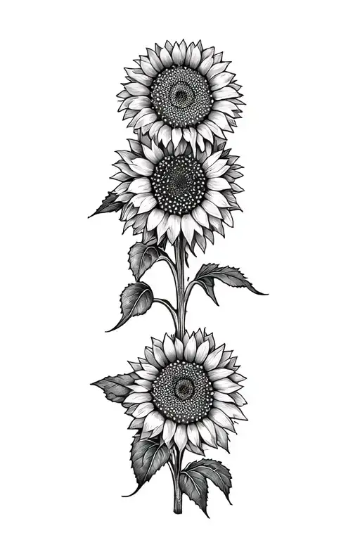 sunflower tattoo design idea