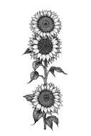 sunflower tattoo design idea
