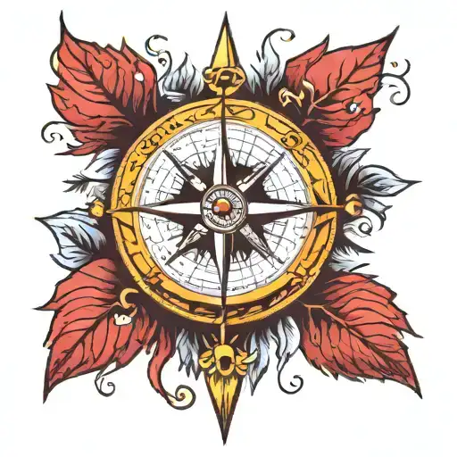 compass samara russia tattoo design idea