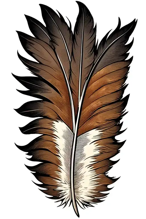 eagle feather tattoo design idea