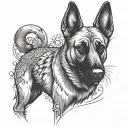 malinois dog tattoo design idea