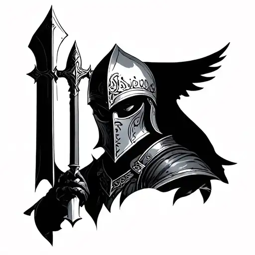templar knight tattoo design idea