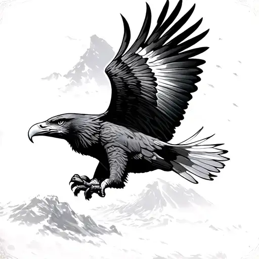 eagle soaring tattoo design idea