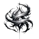 unbreakable vow magic twirling tattoo design idea