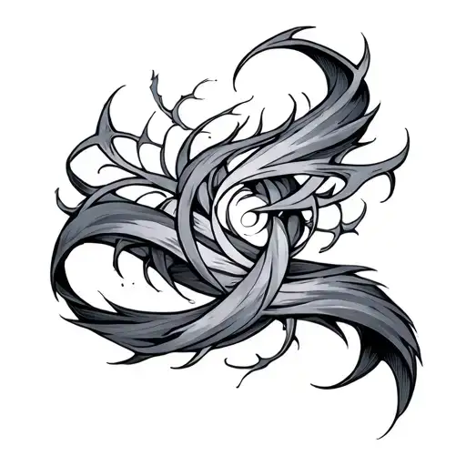 unbreakable vow magic twirling tattoo design idea