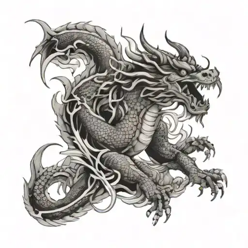 japanese dragons yakuza dragon sleeve tattoo design idea