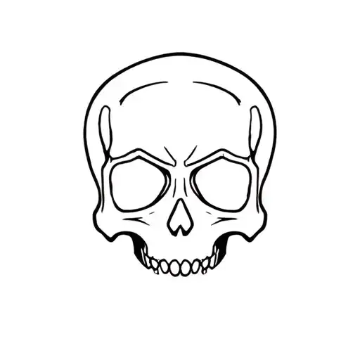 easy skull made tattoo design idea