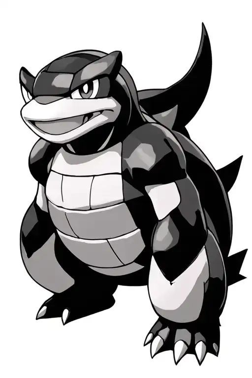 gen 1 pokemon blastoise tattoo design idea