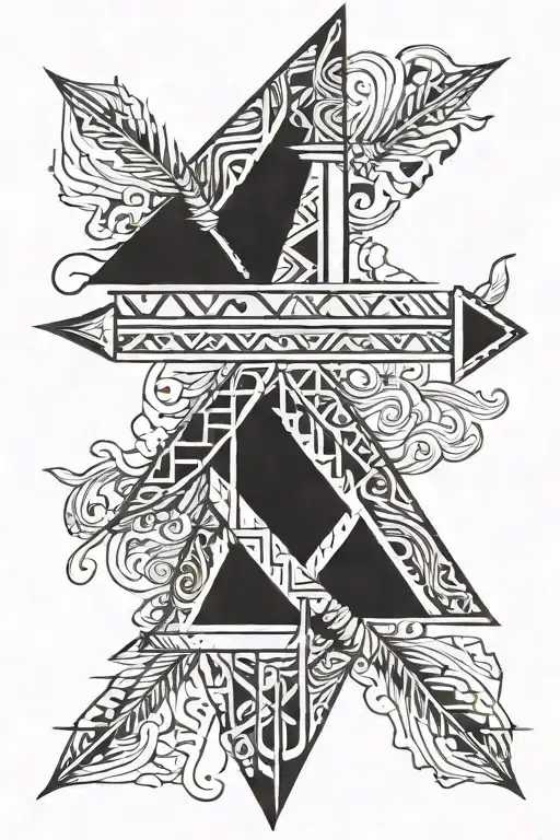 Choctaw  arrow tattoo design idea