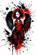 avenging angel tattoo design idea