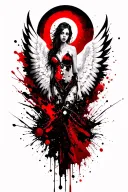 avenging angel tattoo design idea