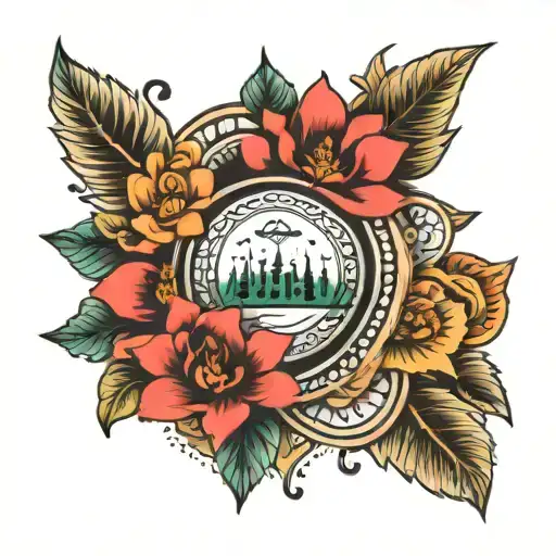 dehi agra Manali Punjab travel tattoo design featuring tattoo design idea