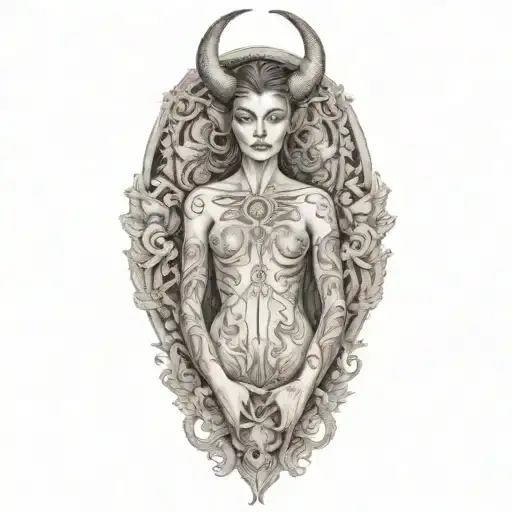 petite,nude,sexy,beautifull,full body,female,worrior,demon,anatomically correct,realism tattoo design idea