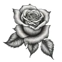 evening rose tattoo design idea
