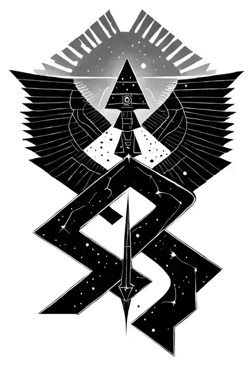 Osiris orion constellation Orion hunter pyramids of Giza Nile river intertwined  tattoo design idea