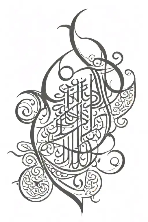 Arabic calligraphy tattoo design idea
