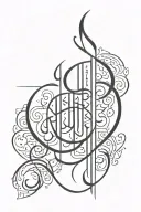 Arabic calligraphy tattoo design idea