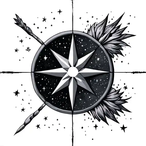 North Star tattoo design idea