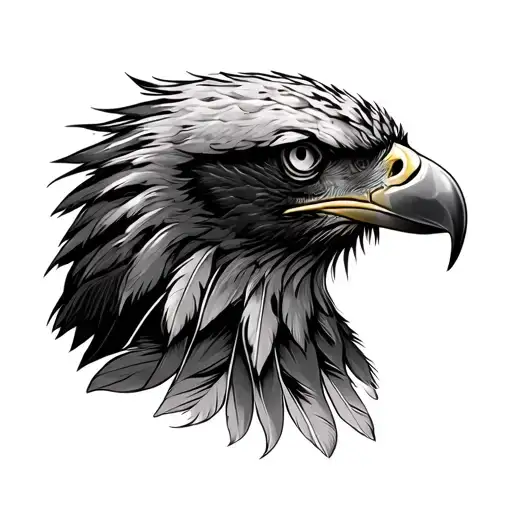 eagle feather  tattoo design idea