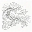 turbulent stream tattoo design idea