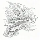 turbulent stream tattoo design idea