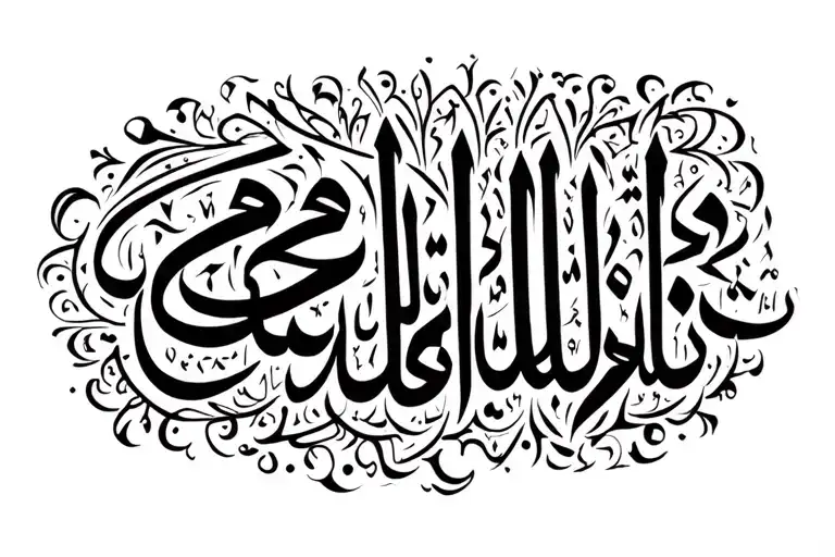 Arabic calligraphy tattoo design idea