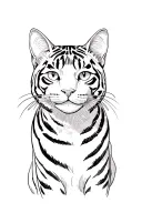Tiger Striped Cat Cowboy Bebop tattoo design idea