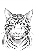 Tiger Striped Cat Cowboy Bebop tattoo design idea