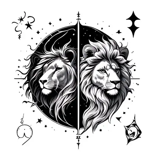 star signs - Gemini, Leo and cancer tattoo design idea