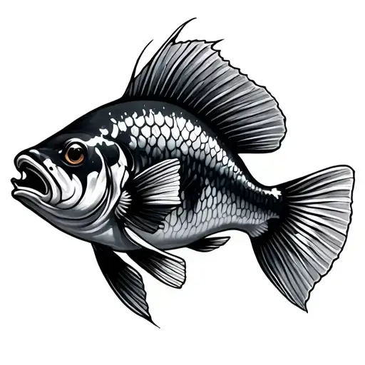 Fish Shadow tattoo design idea