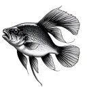 Fish Shadow tattoo design idea