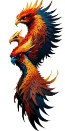 Phoenix Warrior Protector tattoo design idea