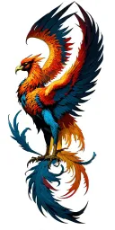 Phoenix Warrior Protector tattoo design idea