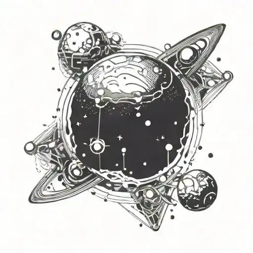 astro physics science tattoo design idea