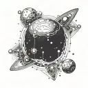 astro physics science tattoo design idea