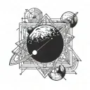 astro physics science tattoo design idea