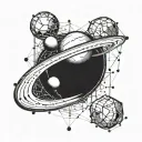 astro physics science tattoo design idea