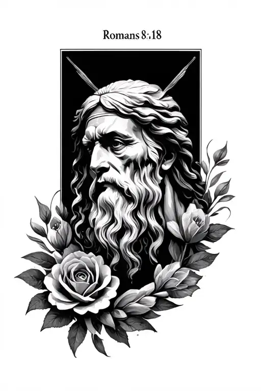 Romans 8:18 tattoo design idea