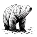 polar bear tattoo design idea