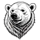 polar bear tattoo design idea