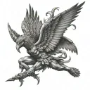 Icarus tattoo design idea