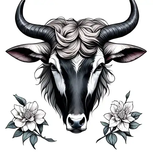 Taurus and Virgo sign tattoo design idea