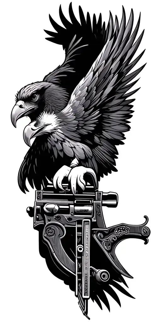 Johnny cash eagle Purple Heart Ford Willys Crossbow tattoo design idea