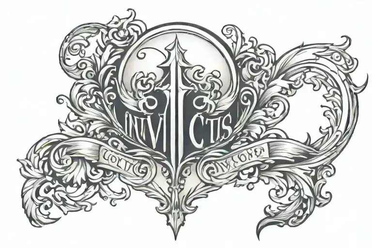 Invictus tattoo design idea