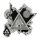 valknut symbol tattoo design idea