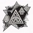 valknut symbol tattoo design idea