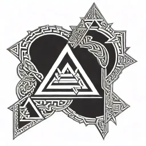 valknut symbol tattoo design idea