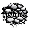 the word pebbles written in pebbles tattoo design idea