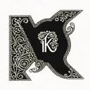 A tattoo featuring the initials 'K', 'A', 'P', and 'M' creatively integrated into a design inspired by the intricate patterns of traditional Indian henna art, paying homage to your interests in both your name and cultural heritage tattoo design idea