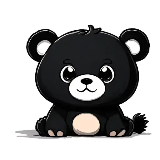 cute boo bear tattoo design idea